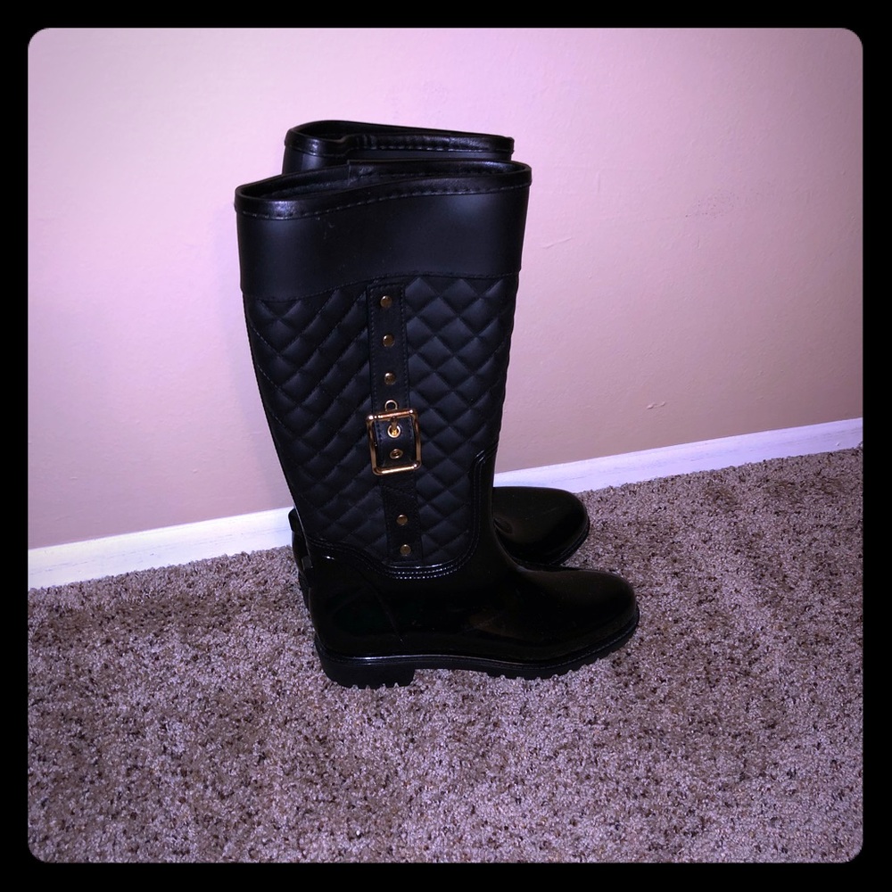 Leather Winter Rain Boots